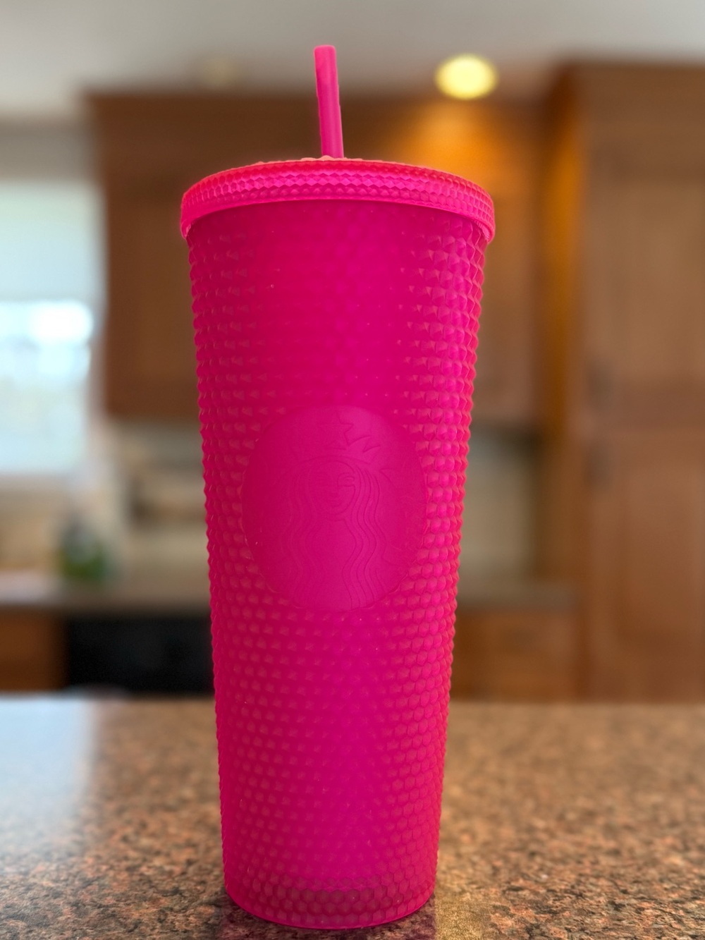 Starbucks Bright Pink Gradient Studded Tumbler